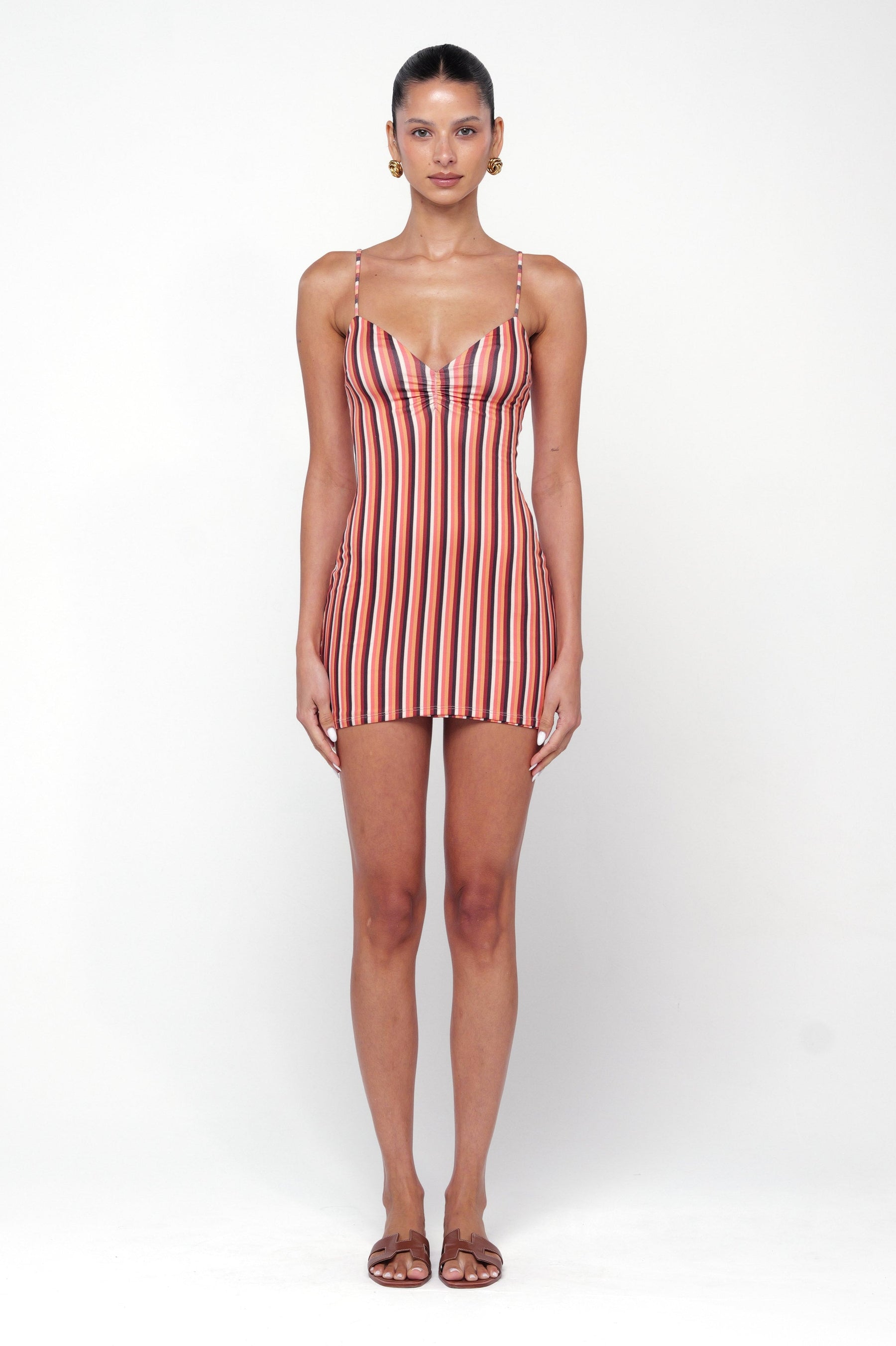 This is an image of Micro Mini Dress in Studio 54 - RESA featuring a model wearing the dress