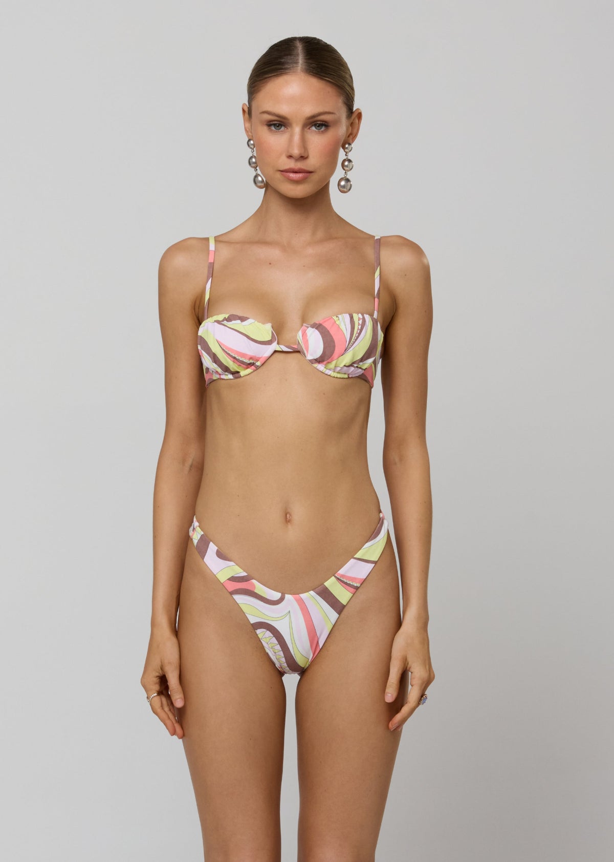 This is an image of Millie Bikini Top in Dolce - RESA featuring a model wearing the dress