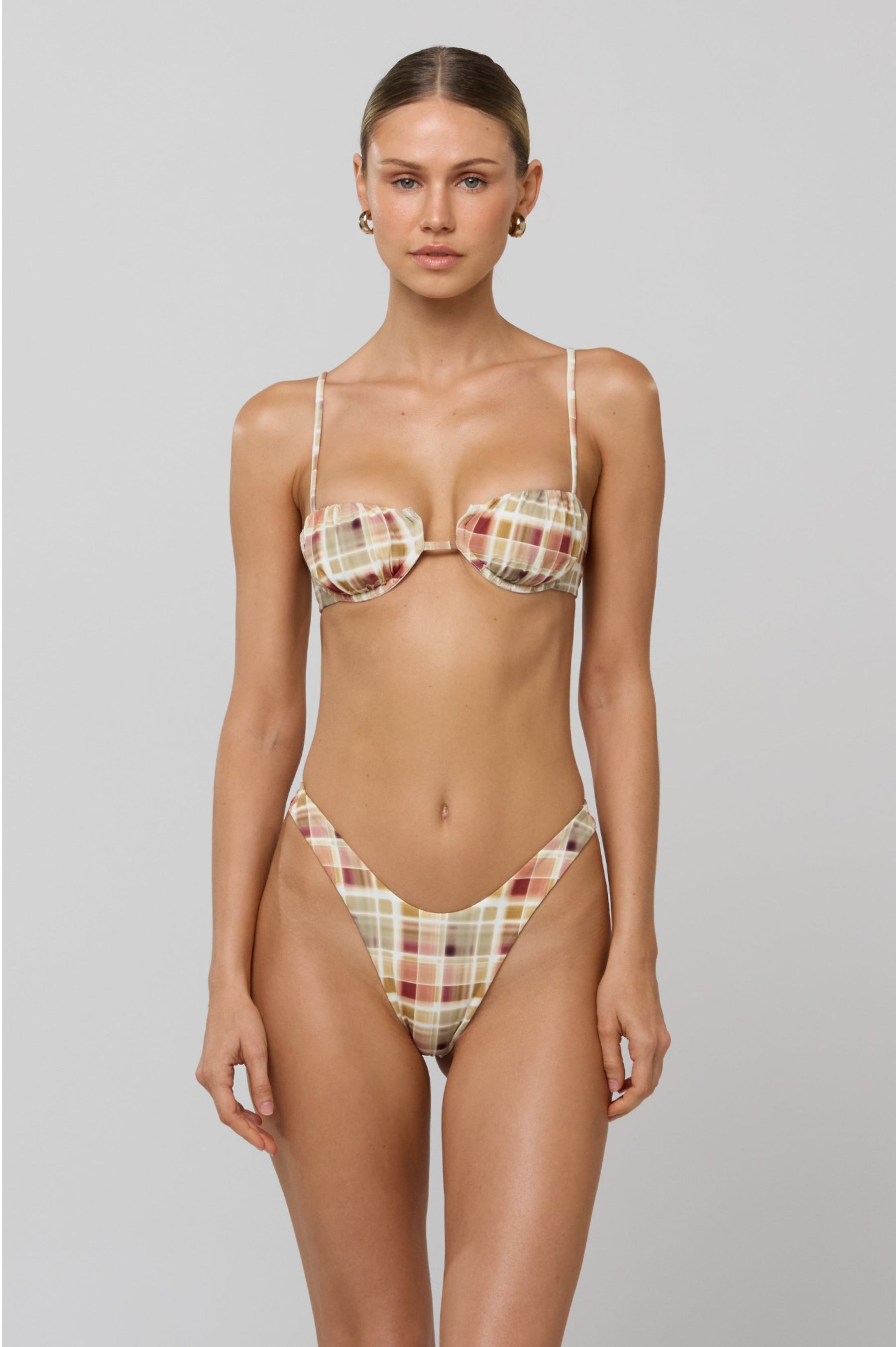 This is an image of Millie Bikini Top in Drift - RESA featuring a model wearing the dress