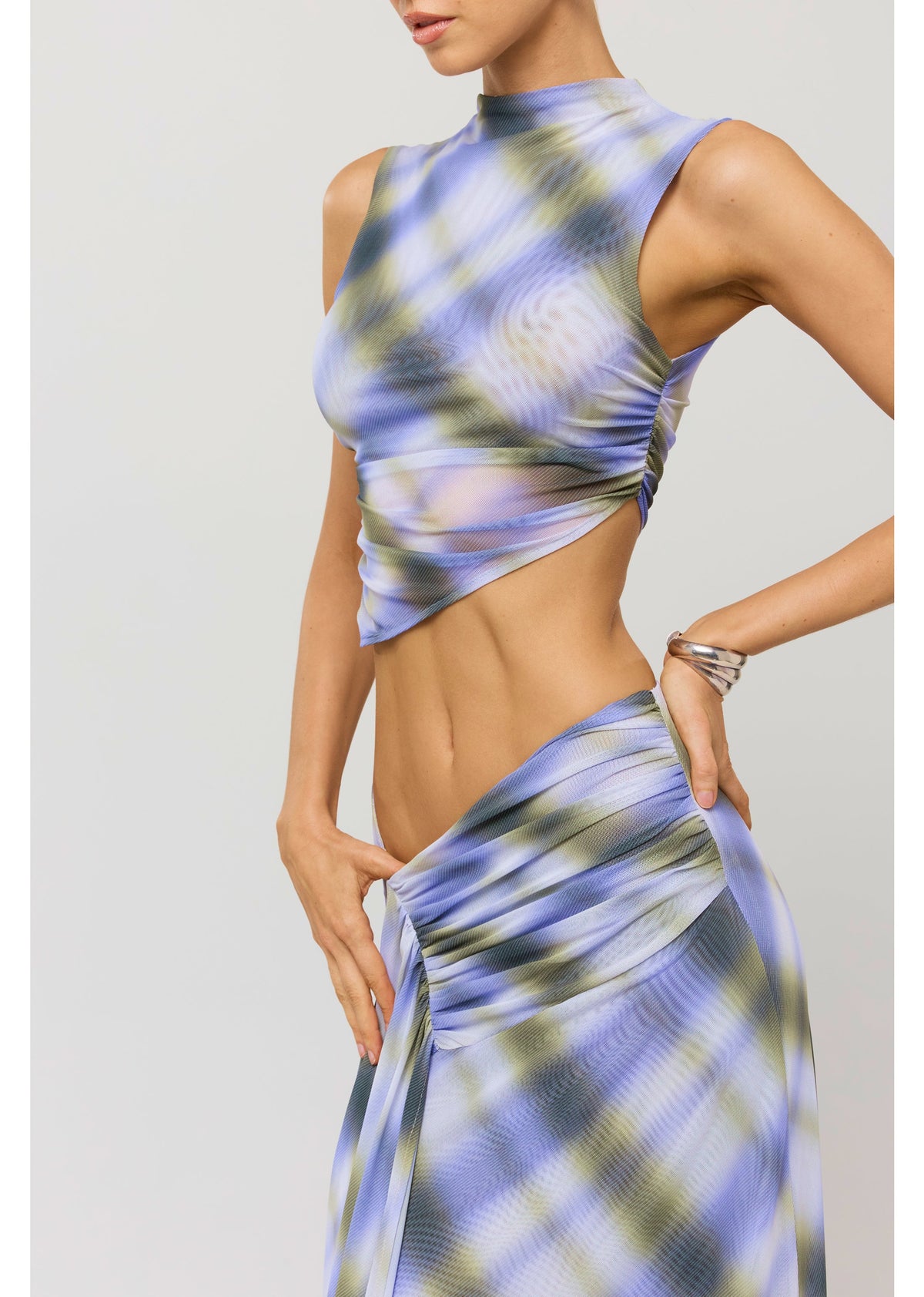 This is an image of Minka Top in Blur - RESA featuring a model wearing the dress