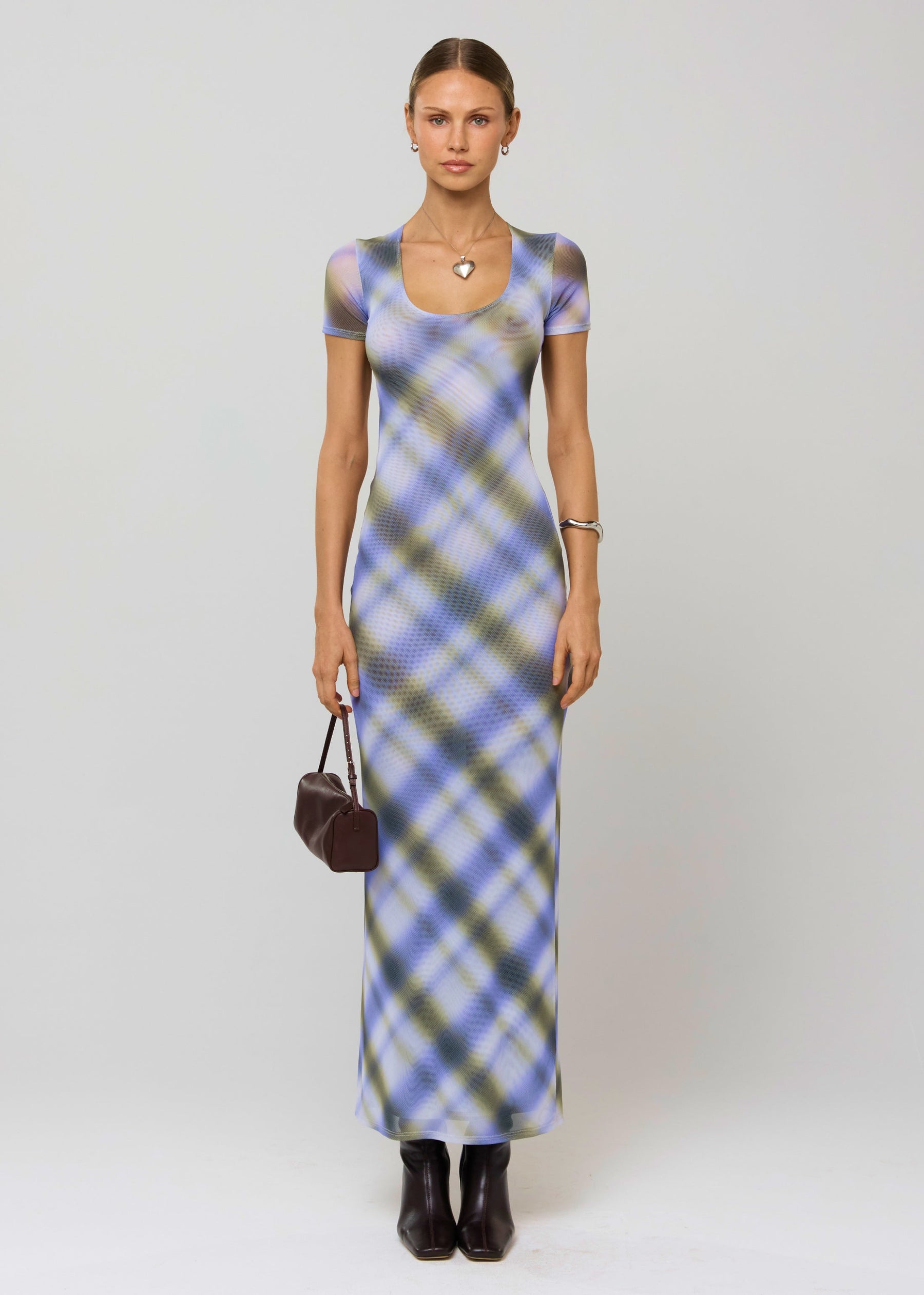 This is an image of Nari Dress in Blur - RESA featuring a model wearing the dress