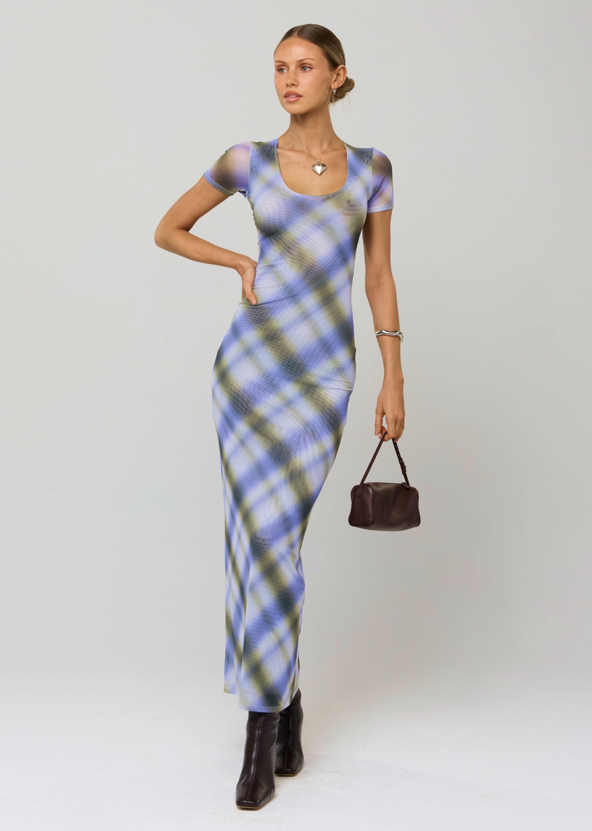 This is an image of Nari Dress in Blur - RESA featuring a model wearing the dress