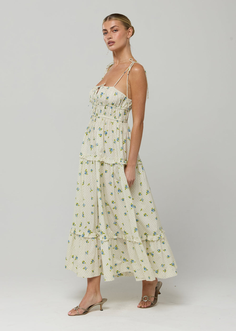olivia floral maxi dress Olivia Dress in Cotton Bluebell – RESA