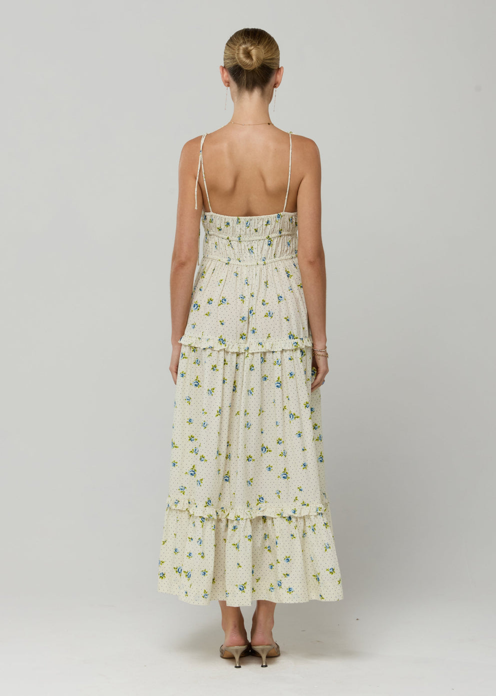 bluebell floral maxi dress Olivia Dress in Cotton Bluebell – RESA