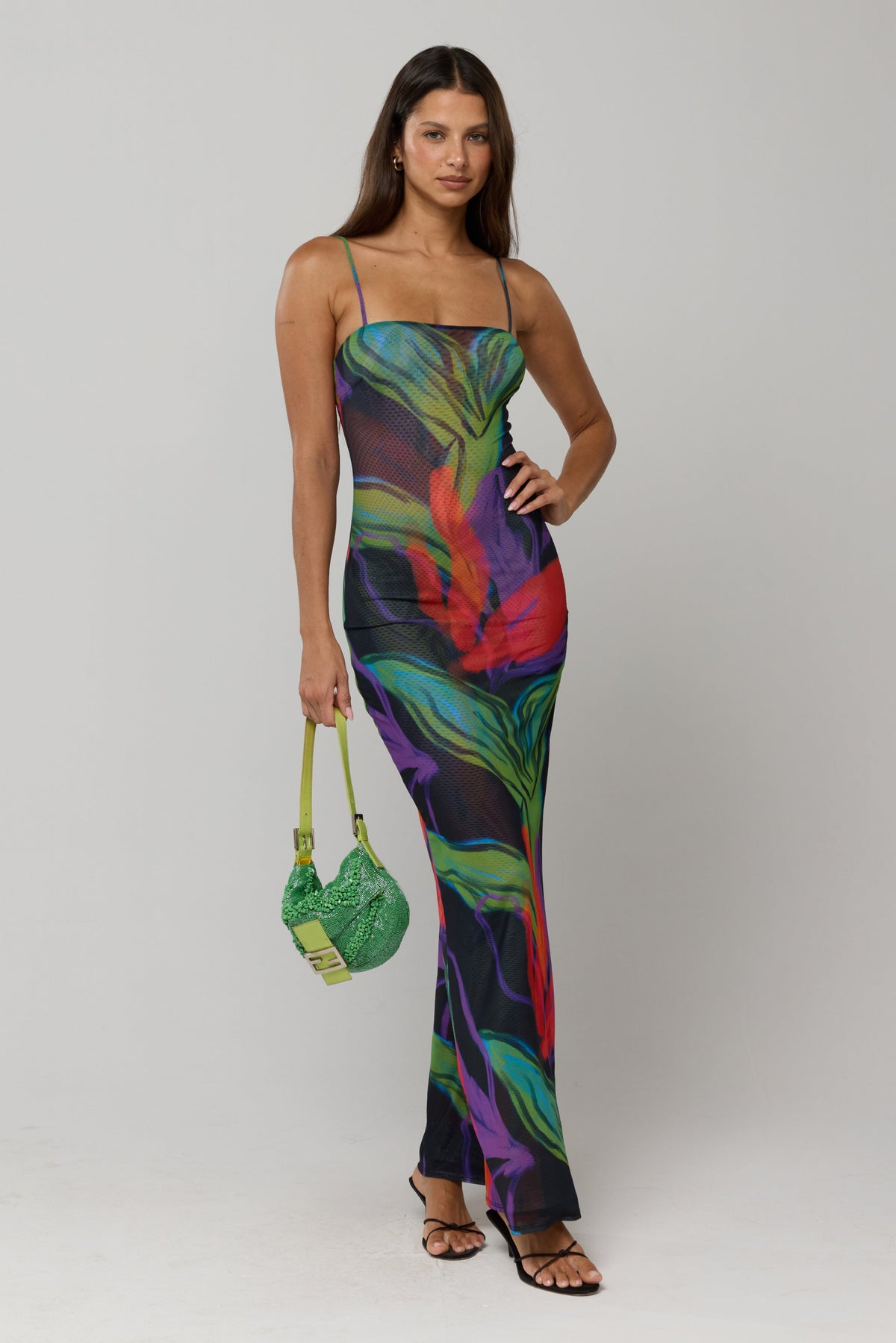 This is an image of Opal maxi in Mai Tai - RESA featuring a model wearing the dress