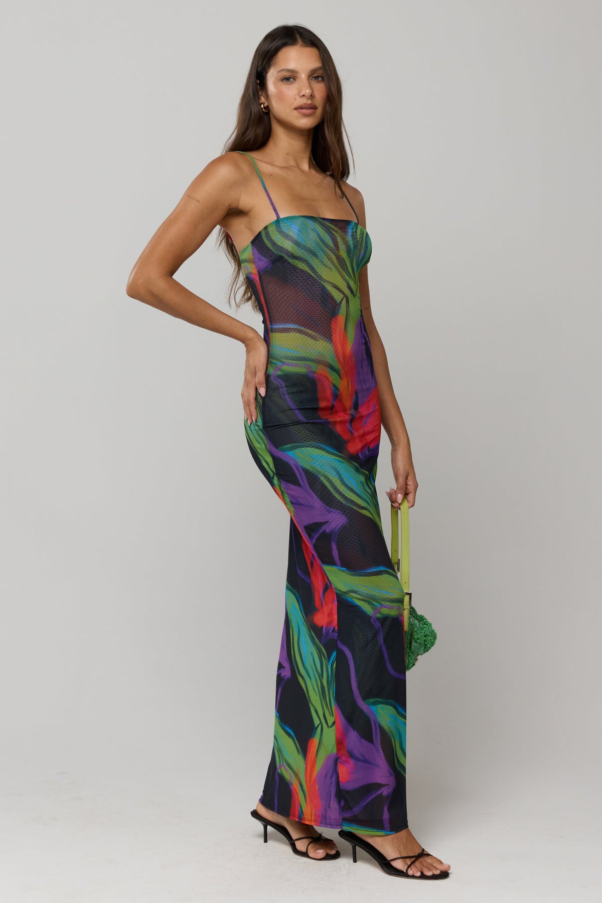 This is an image of Opal maxi in Mai Tai - RESA featuring a model wearing the dress