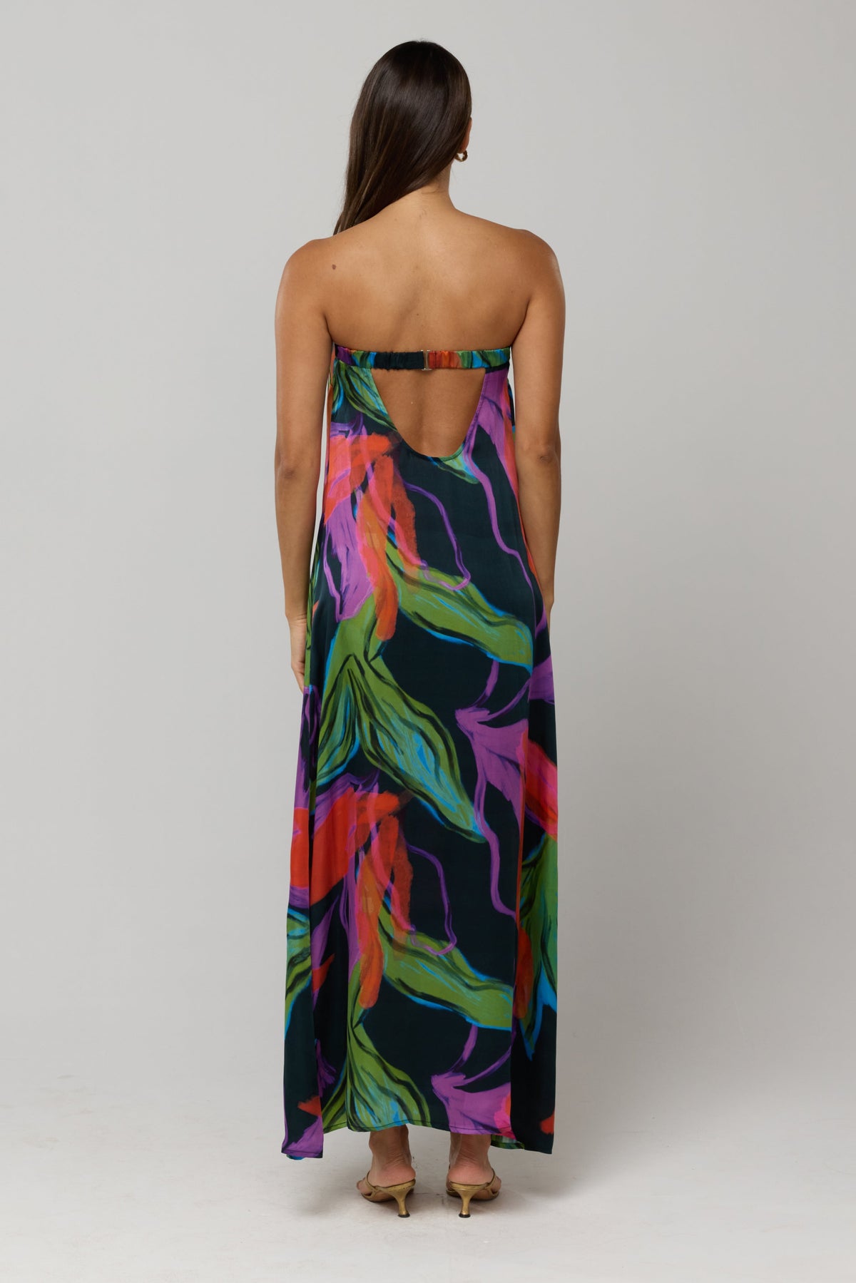 This is an image of Ophelia Dress in Mai Tai - RESA featuring a model wearing the dress