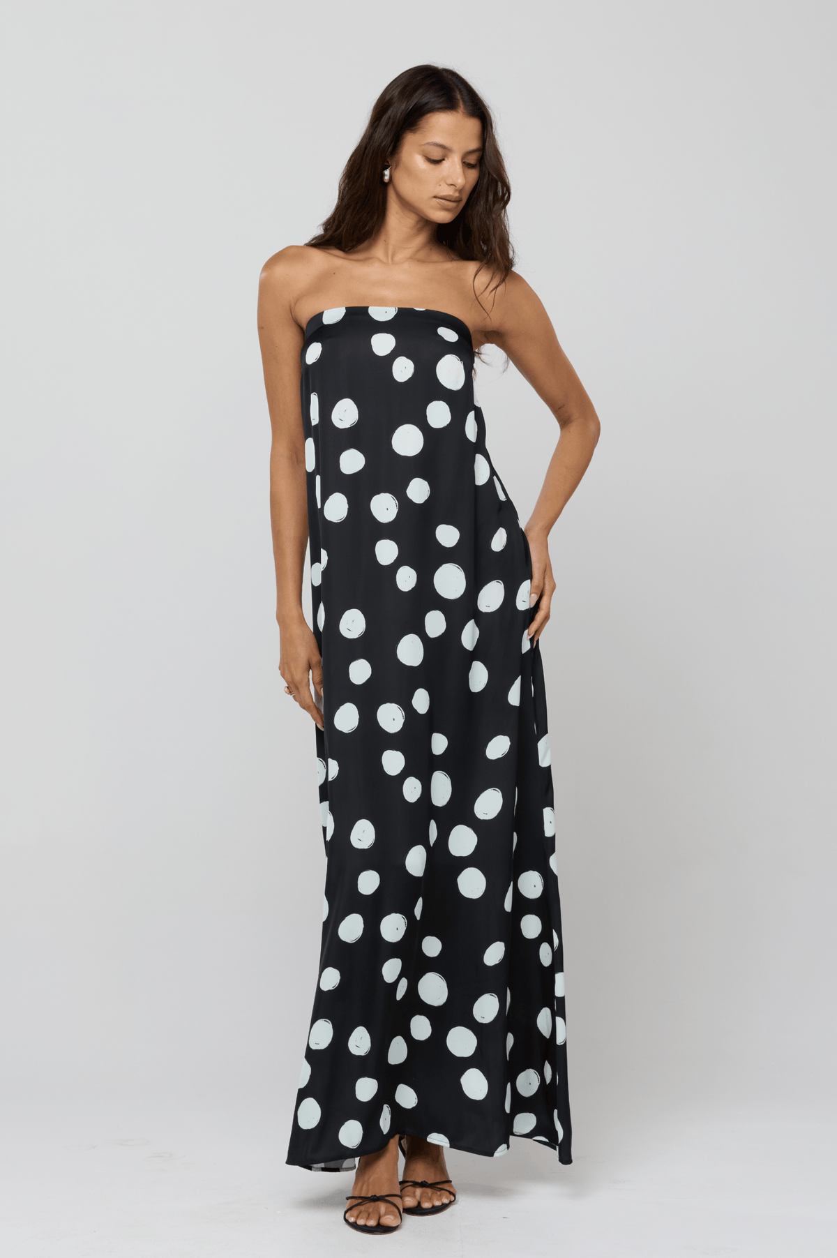 This is an image of Ophelia Maxi Dress in Vogue - RESA featuring a model wearing the dress