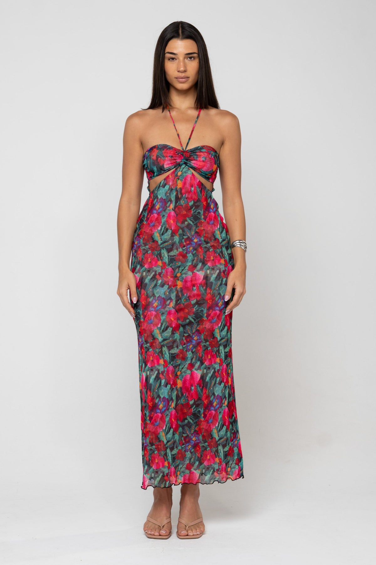 This is an image of Phoebe Dress in Resort - RESA featuring a model wearing the dress