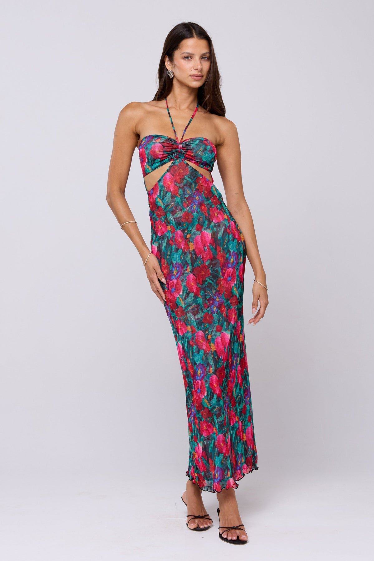 This is an image of Phoebe Dress in Resort - RESA featuring a model wearing the dress