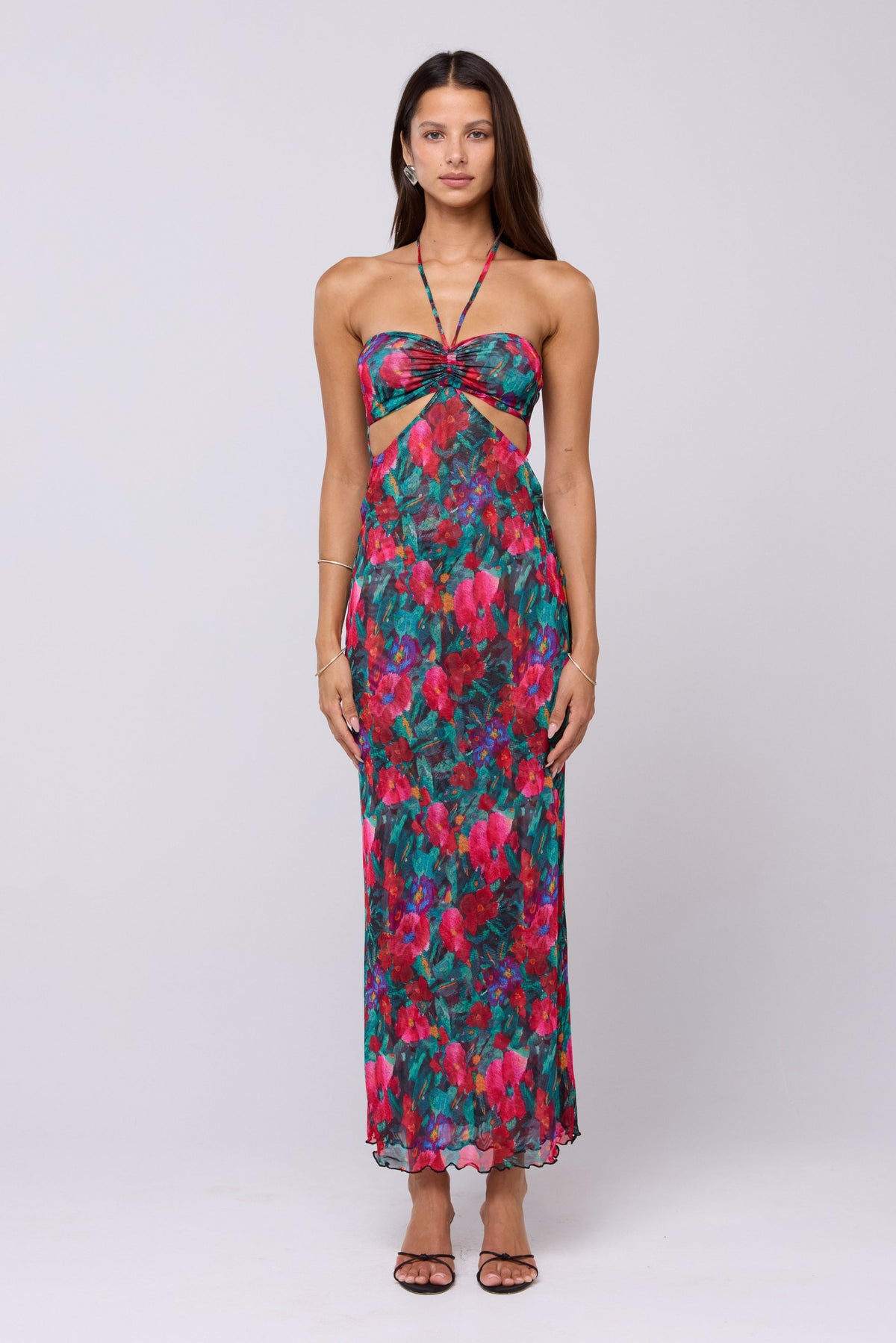 This is an image of Phoebe Dress in Resort - RESA featuring a model wearing the dress