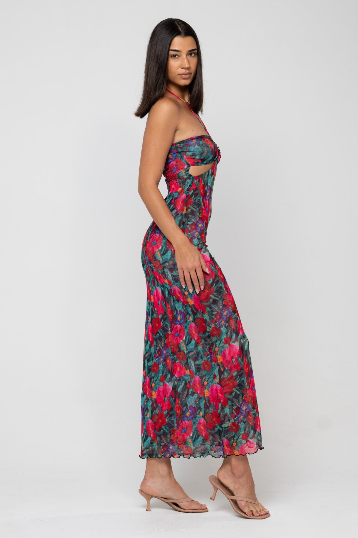 This is an image of Phoebe Dress in Resort - RESA featuring a model wearing the dress