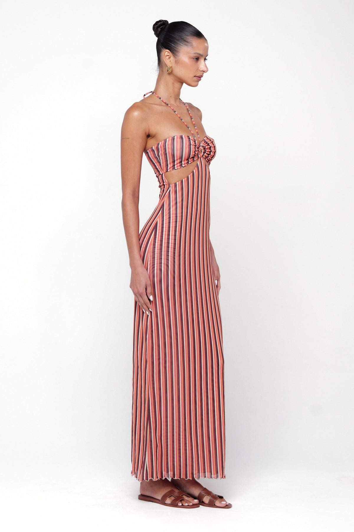 This is an image of Phoebe Dress in Studio 54 - RESA featuring a model wearing the dress