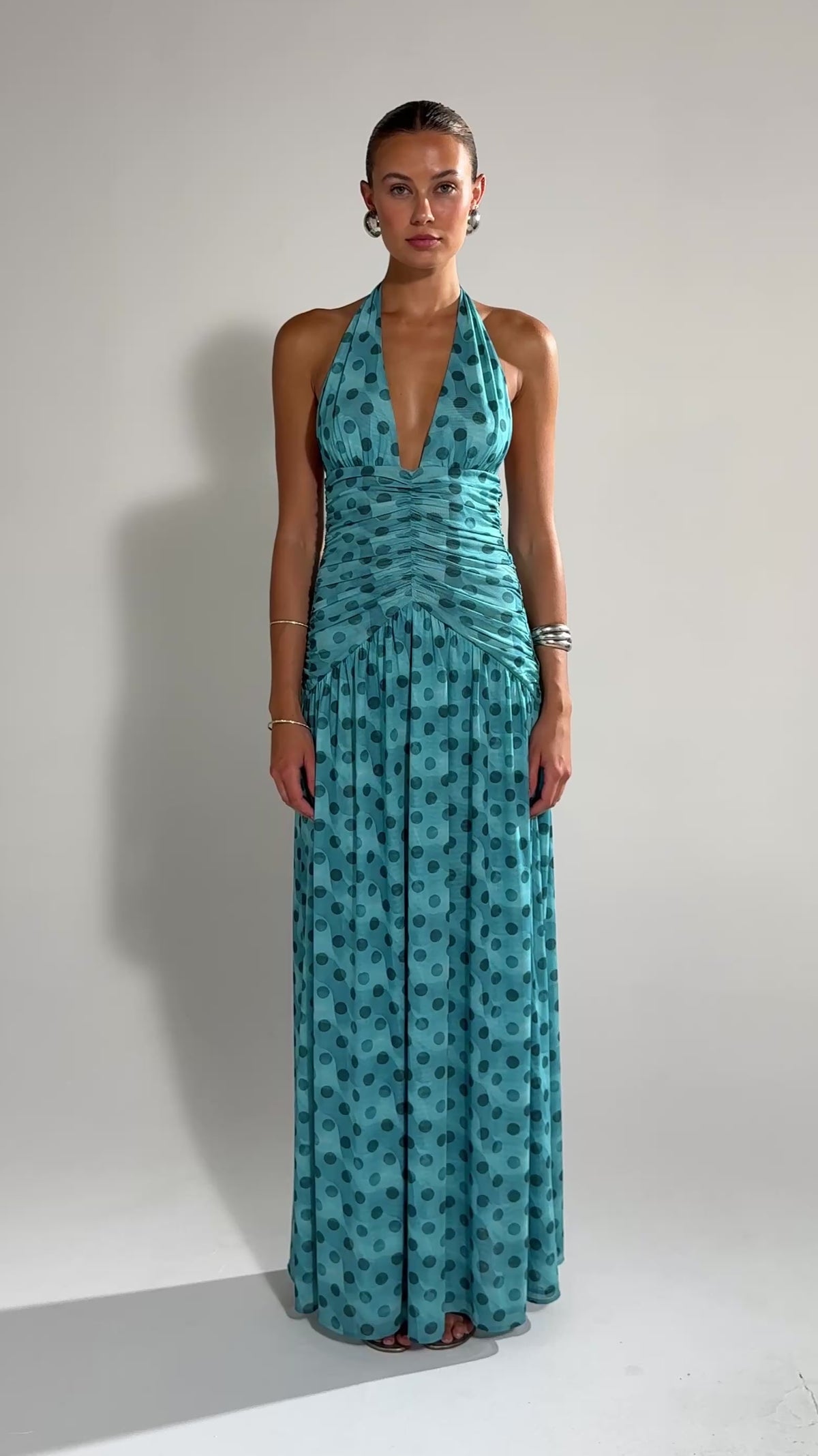 aquamarine maxi dress Grace in – RESA Champagne Lining Ivory Tulle Color:Mocha (Tan) Classy aquamarine dress on Balliet