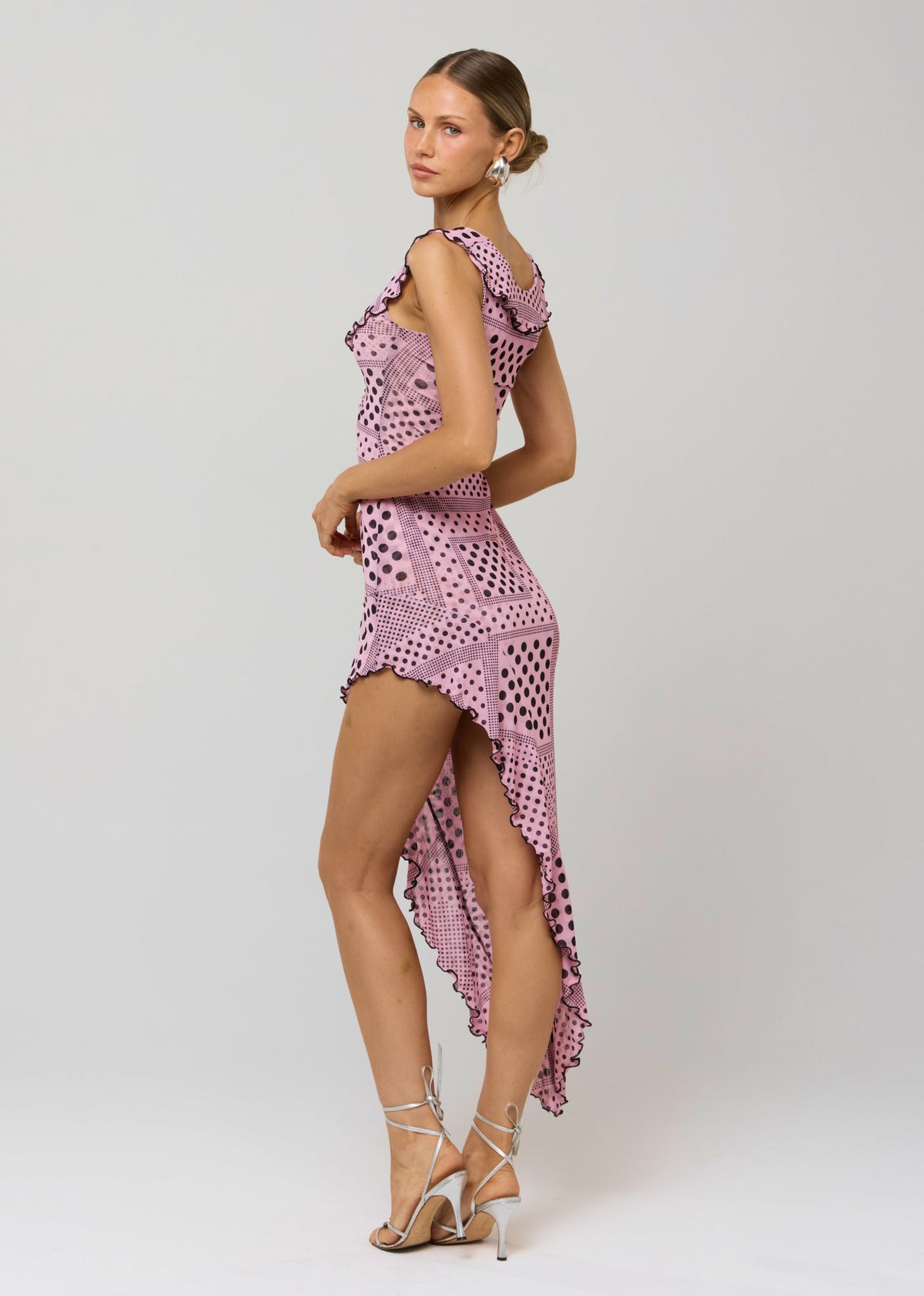 This is an image of Rhonda Dress in Lauper - RESA featuring a model wearing the dress