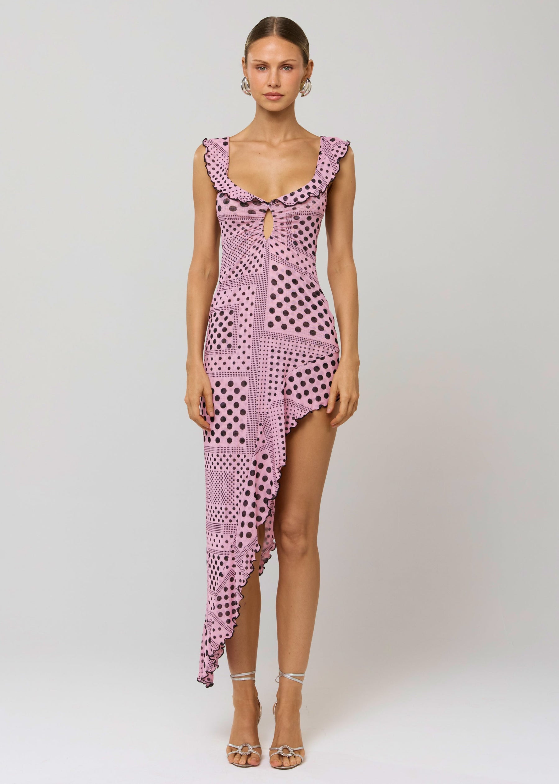 This is an image of Rhonda Dress in Lauper - RESA featuring a model wearing the dress