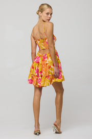 This is an image of Rumi Mini in Keiko - RESA featuring a model wearing the dress