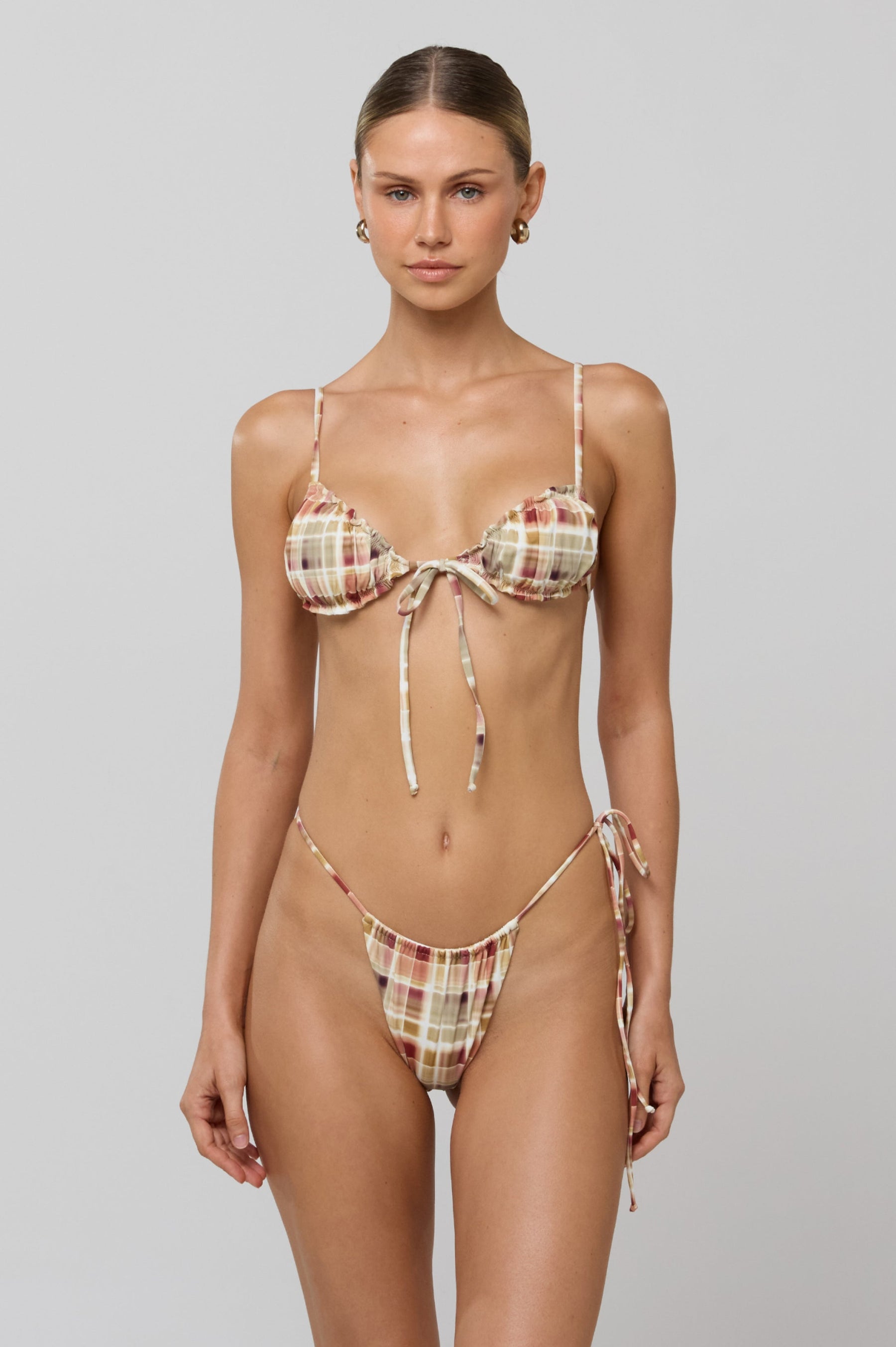 This is an image of Ryan Bikini Top in Drift - RESA featuring a model wearing the dress