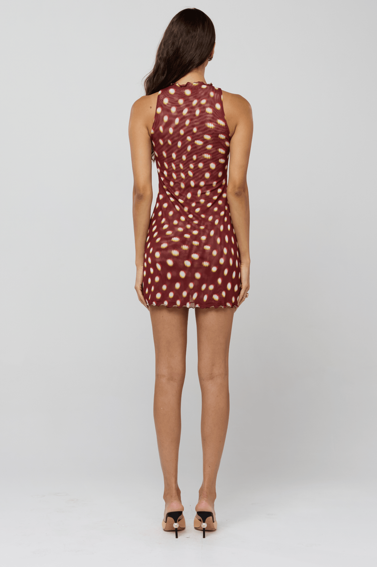 This is an image of Savannah Mini in Spice - RESA featuring a model wearing the dress