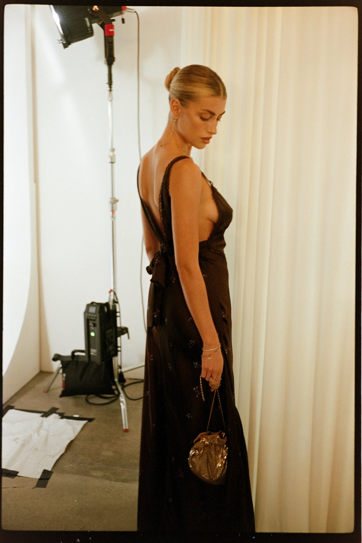 This is an image of Selena Dress in Blythe - RESA featuring a model wearing the dress