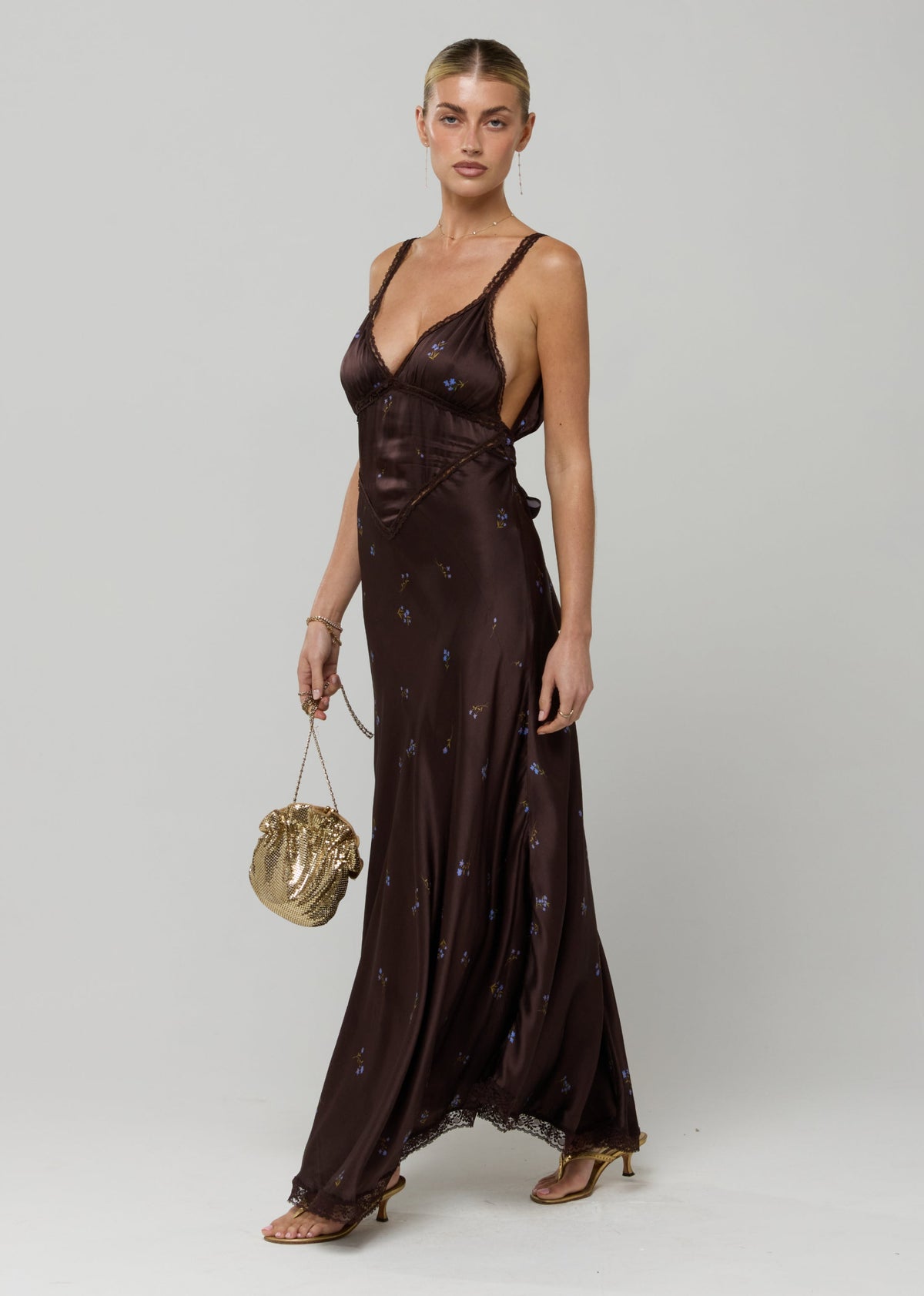 This is an image of Selena Dress in Blythe - RESA featuring a model wearing the dress