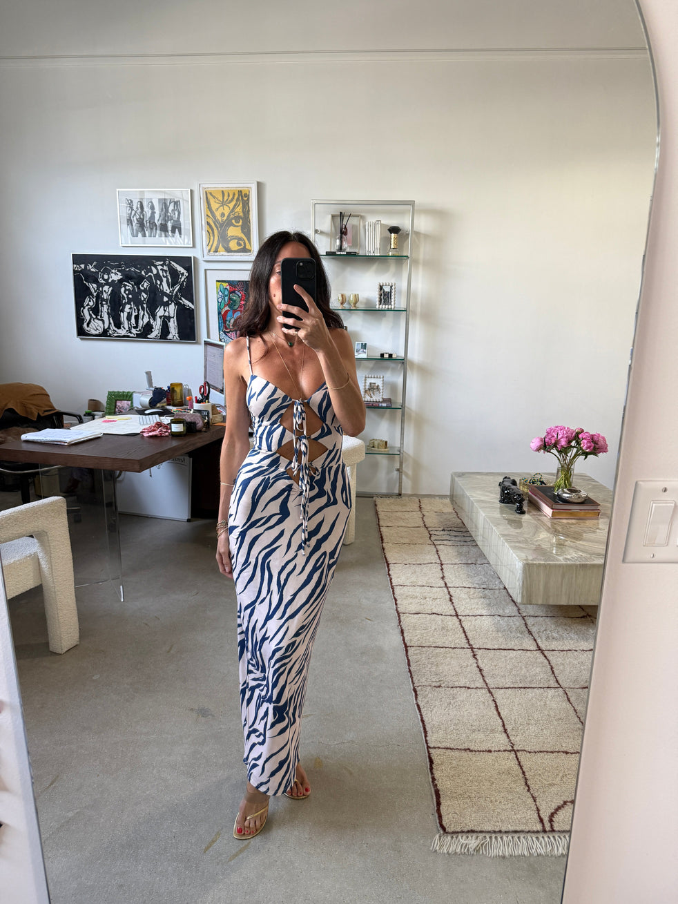 knee length dresses for ladies Bydee Athens Maxi Dress in Zephyrus, Size XL