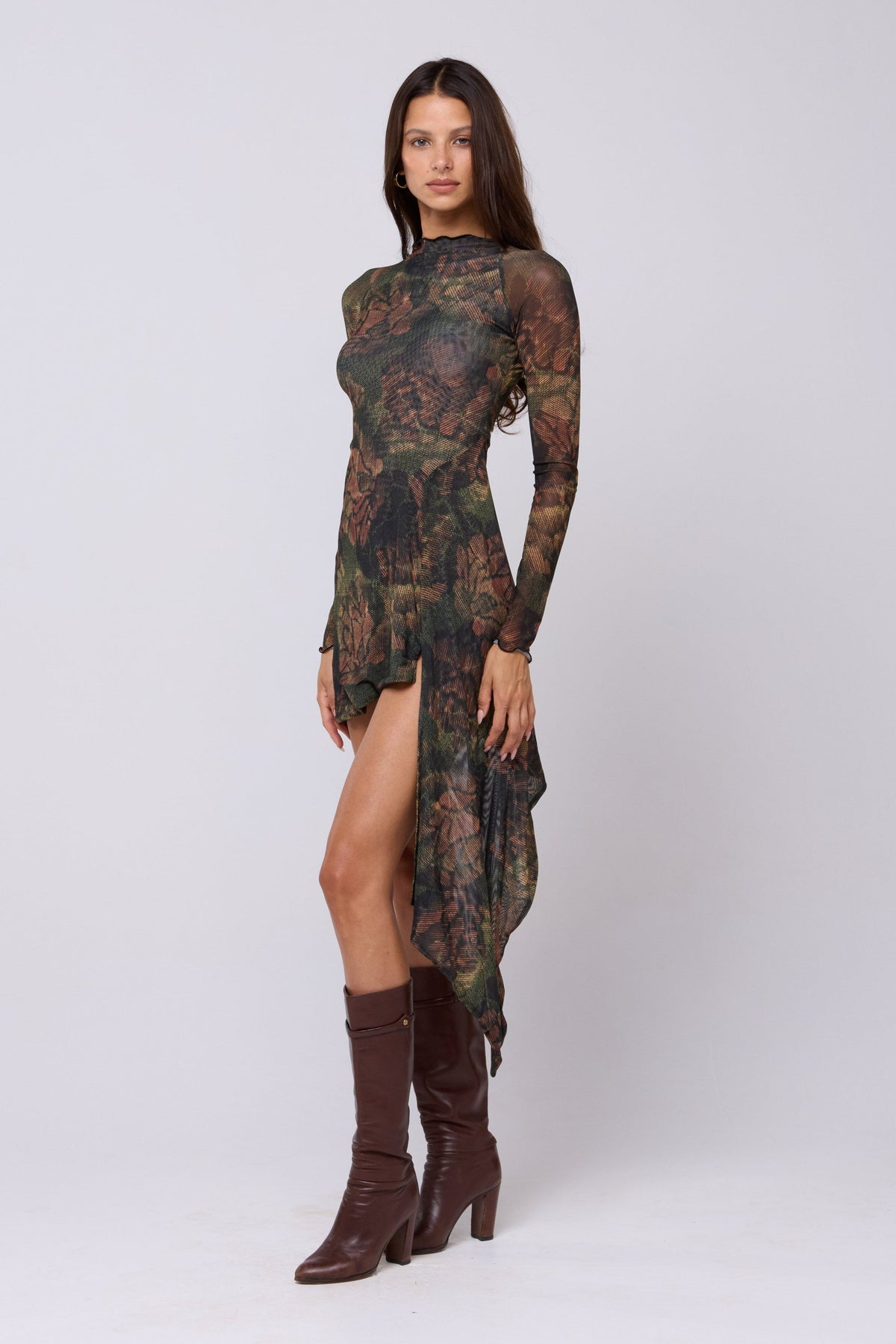 This is an image of Suzanne Mini in Autumn - RESA featuring a model wearing the dress
