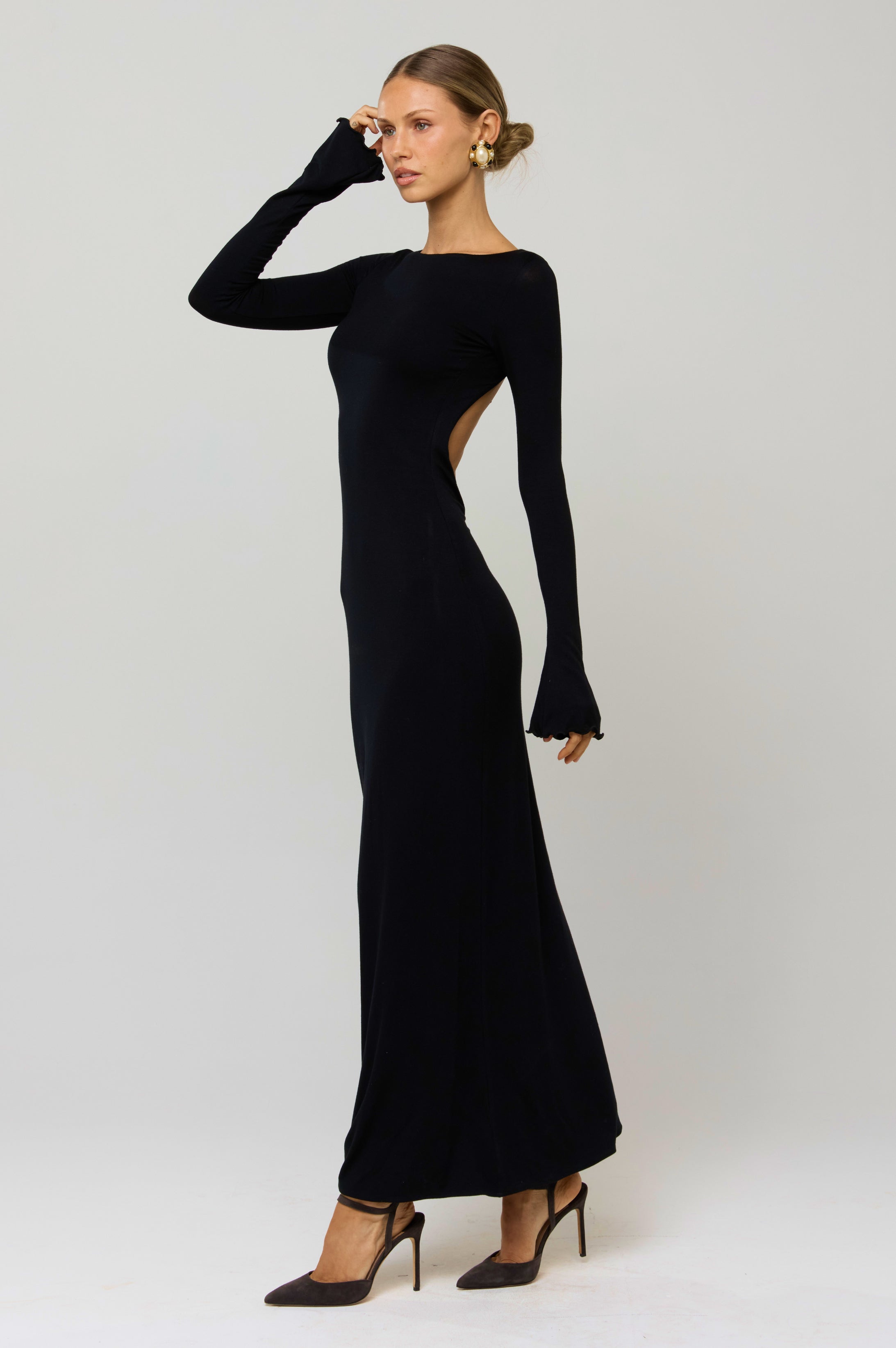 Sylvia Dress in Black Knit – RESA