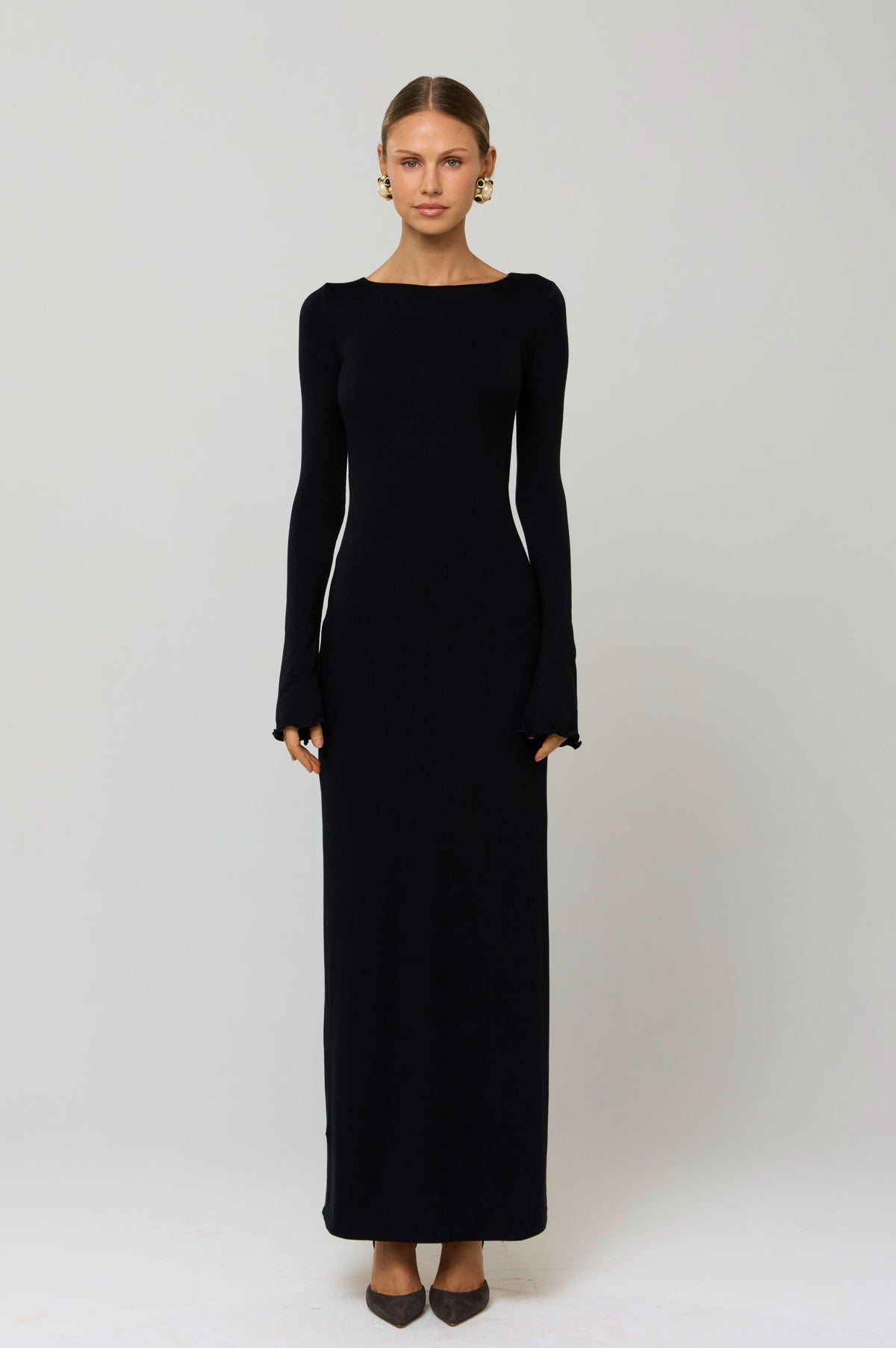 Sylvia Dress in Black Knit XL / Black Knit