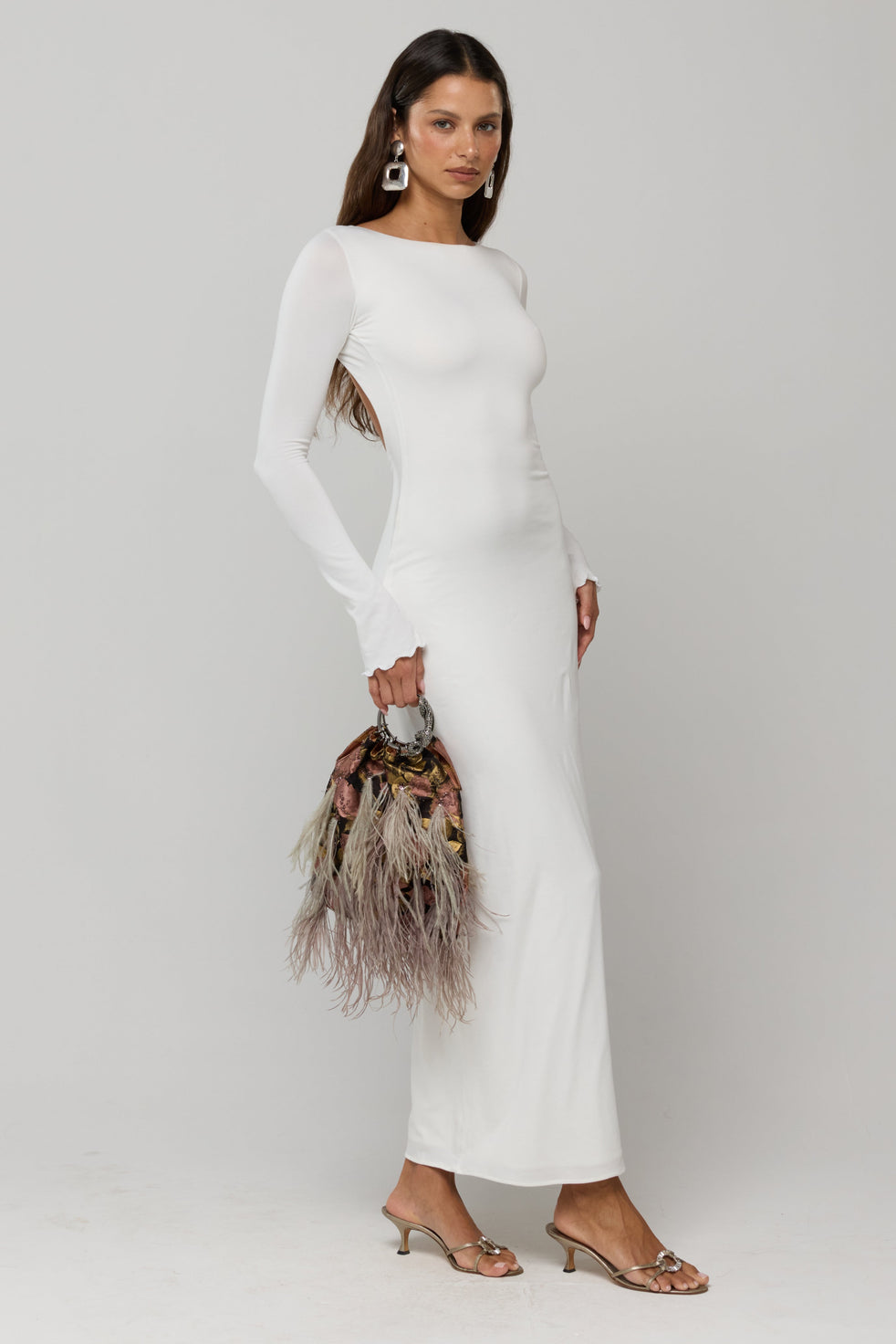 white knit dresses with sleeves Sylvia in – RESA wedding guests