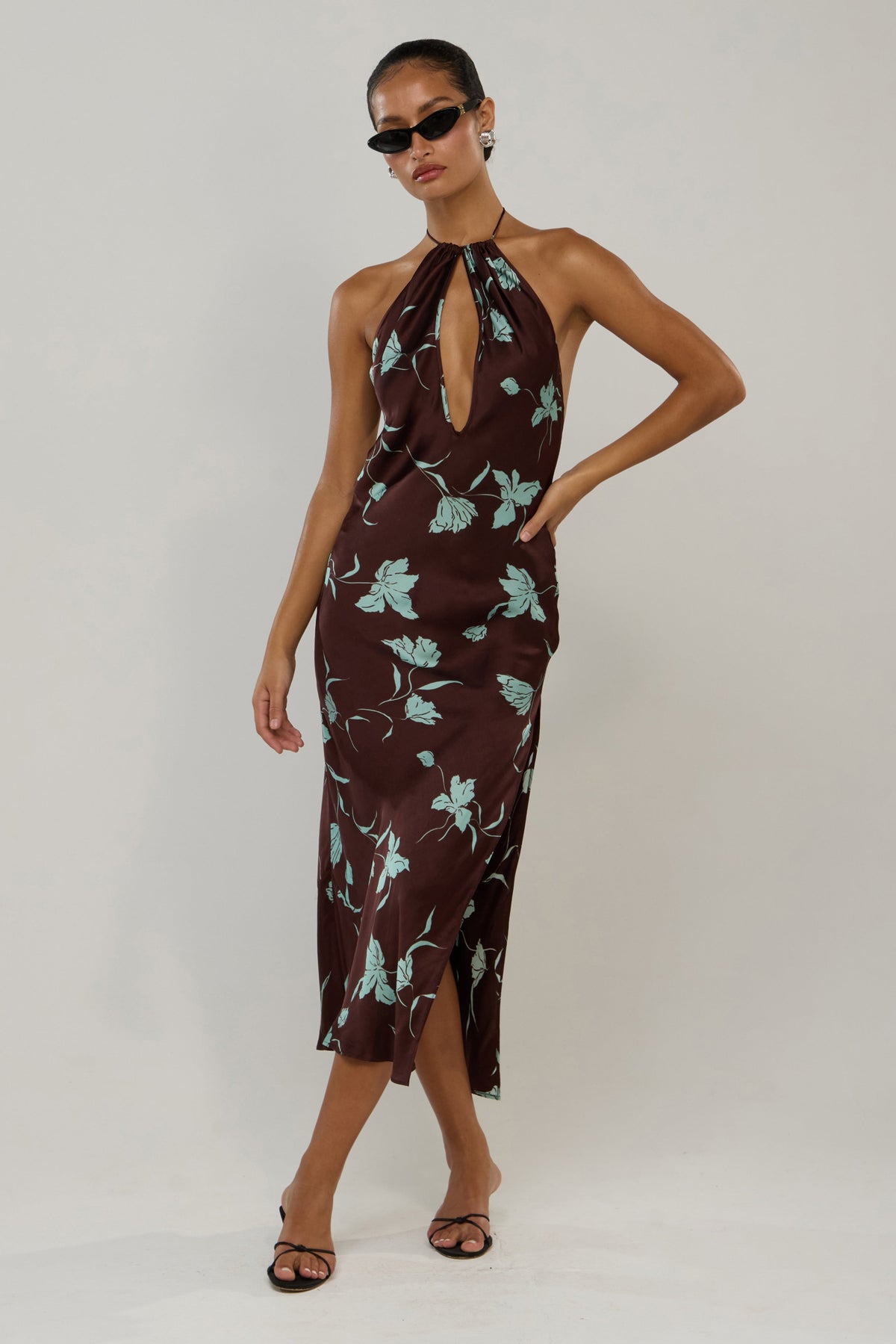 This is an image of Taylor in Agave - RESA featuring a model wearing the dress