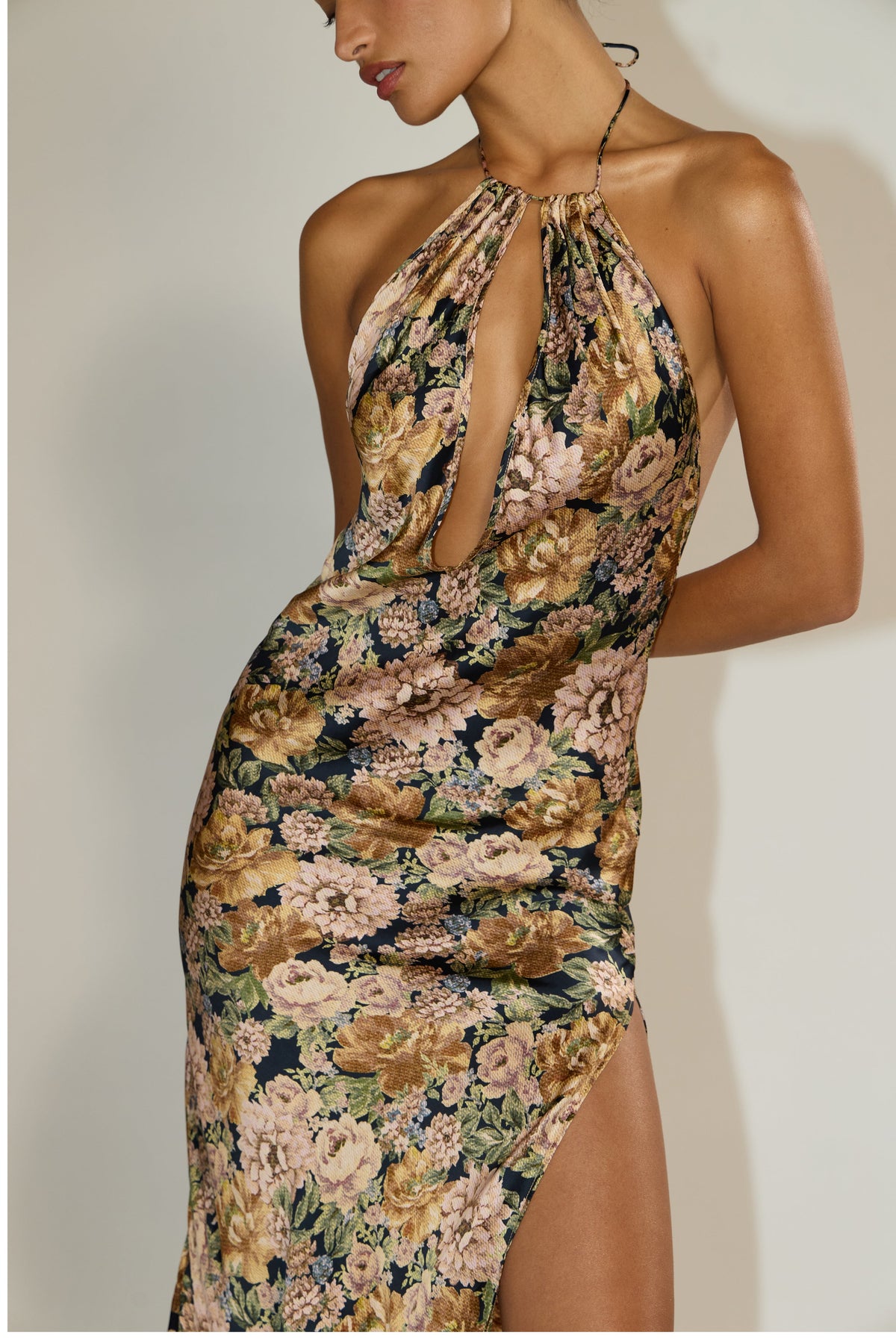This is an image of Taylor in Antique - RESA featuring a model wearing the dress