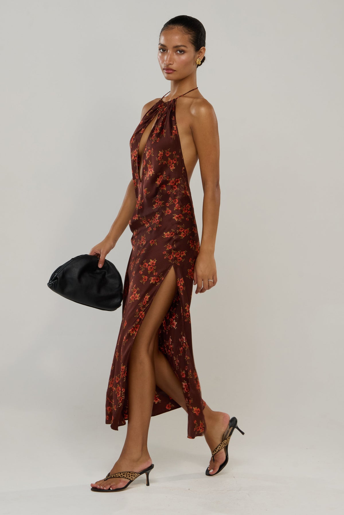 This is an image of Taylor in Mulberry - RESA featuring a model wearing the dress
