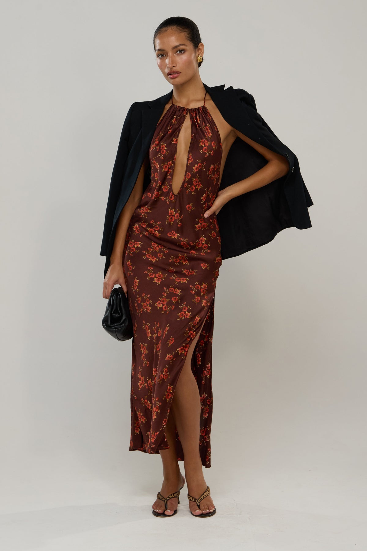 This is an image of Taylor in Mulberry - RESA featuring a model wearing the dress
