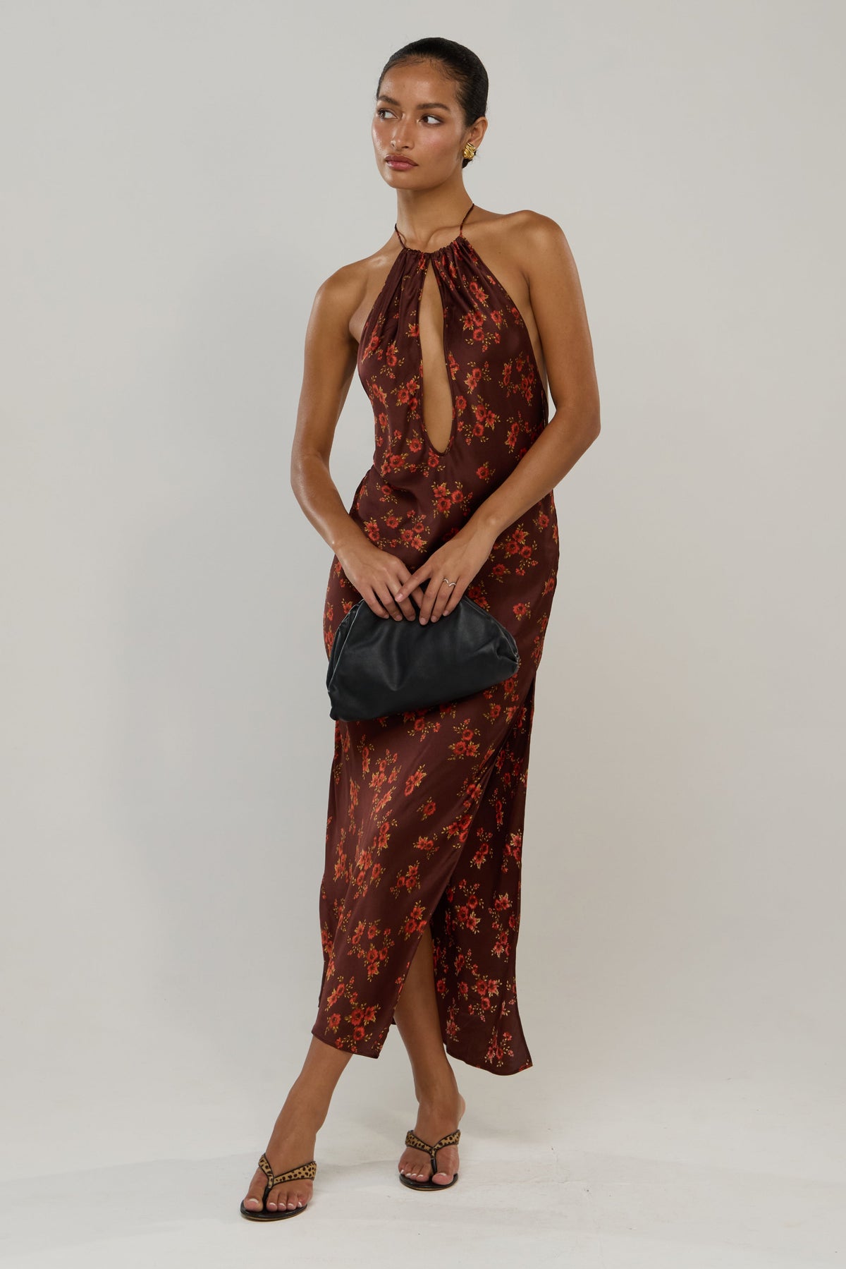 This is an image of Taylor in Mulberry - RESA featuring a model wearing the dress