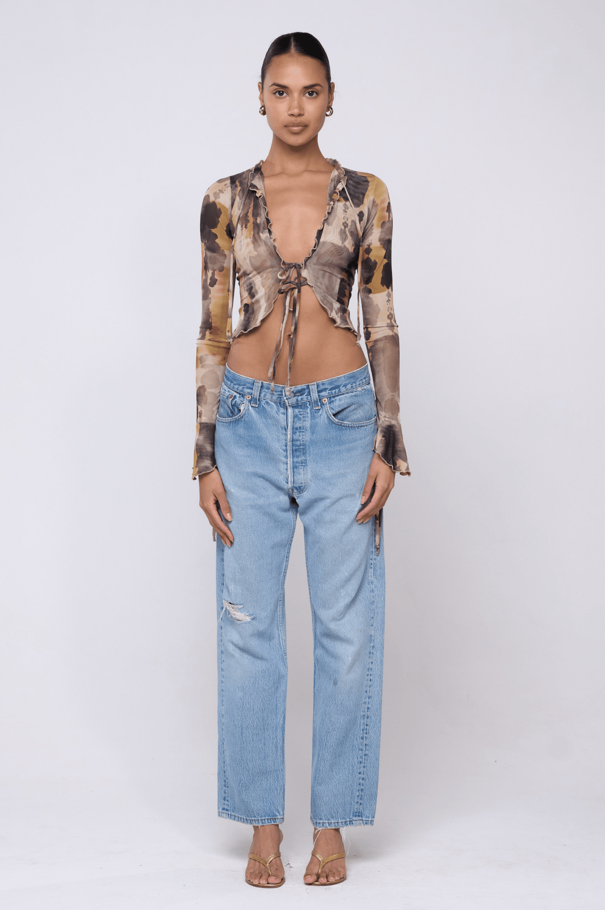 This is an image of Tezza Top in Dusk - RESA featuring a model wearing the dress