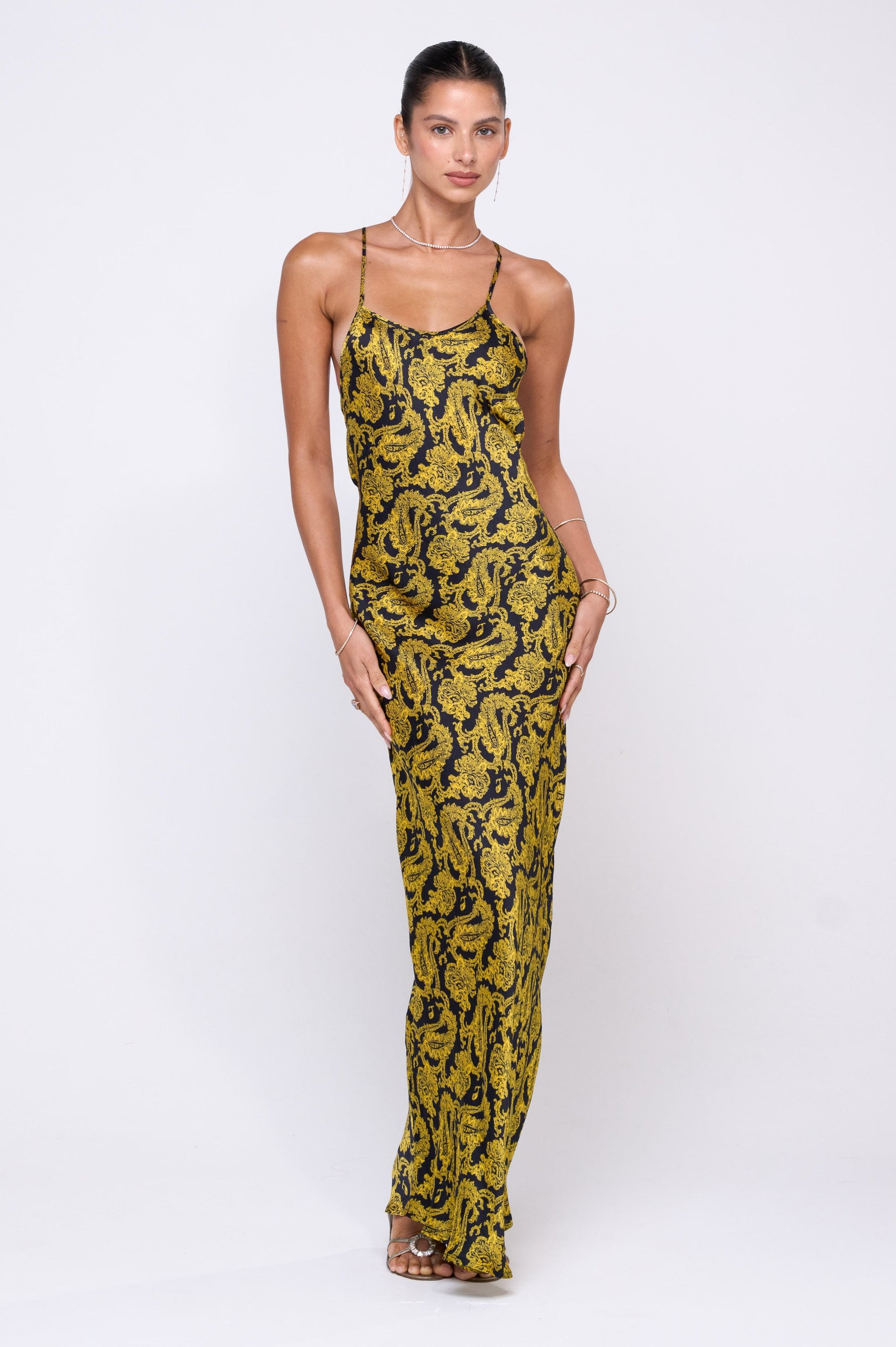 This is an image of Vida Dress in Sorrento - RESA featuring a model wearing the dress