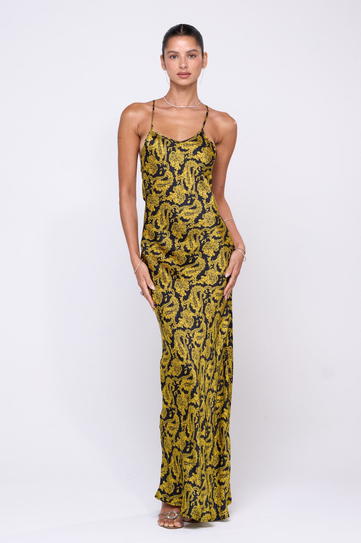This is an image of Vida Dress in Sorrento - RESA featuring a model wearing the dress