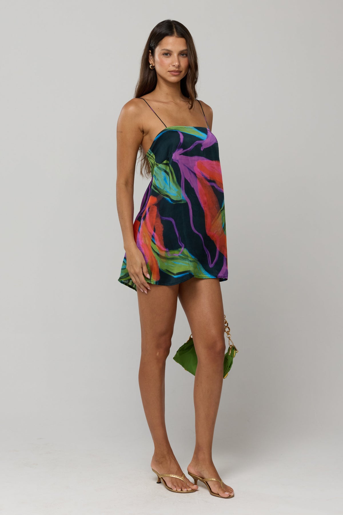 This is an image of Vivi Dress in Mai Tai - RESA featuring a model wearing the dress