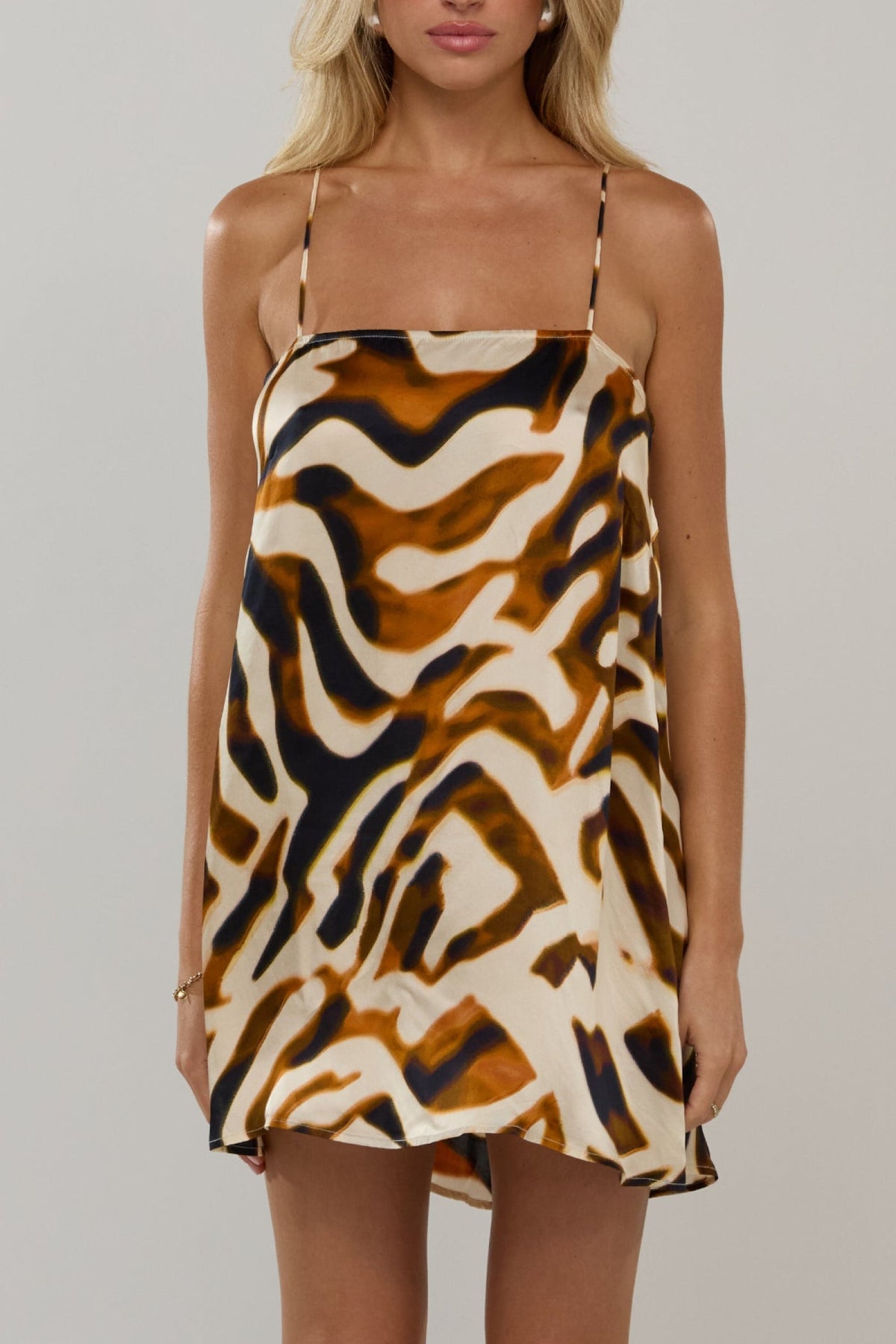 This is an image of Vivi in Rye - RESA featuring a model wearing the dress