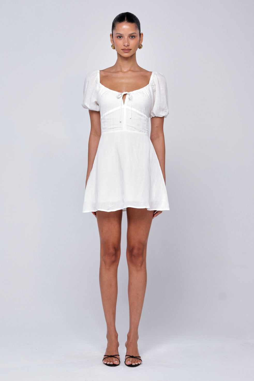 Winnie Mini in White Linen Medium / White Linen