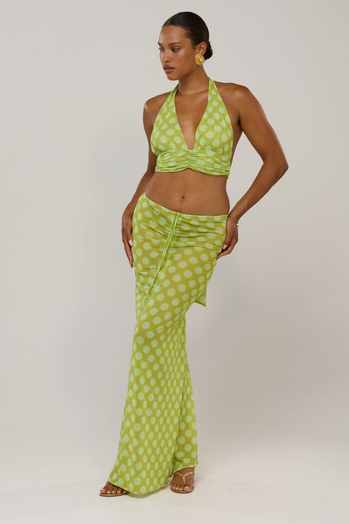 This is an image of Ziggy in Luma - RESA featuring a model wearing the dress