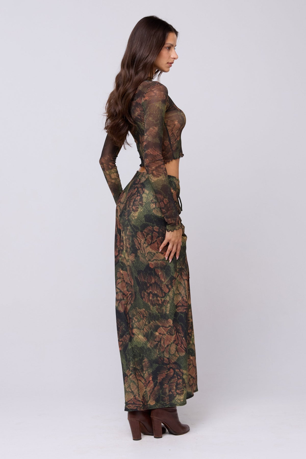 This is an image of Ziggy Skirt in Autumn - RESA featuring a model wearing the dress
