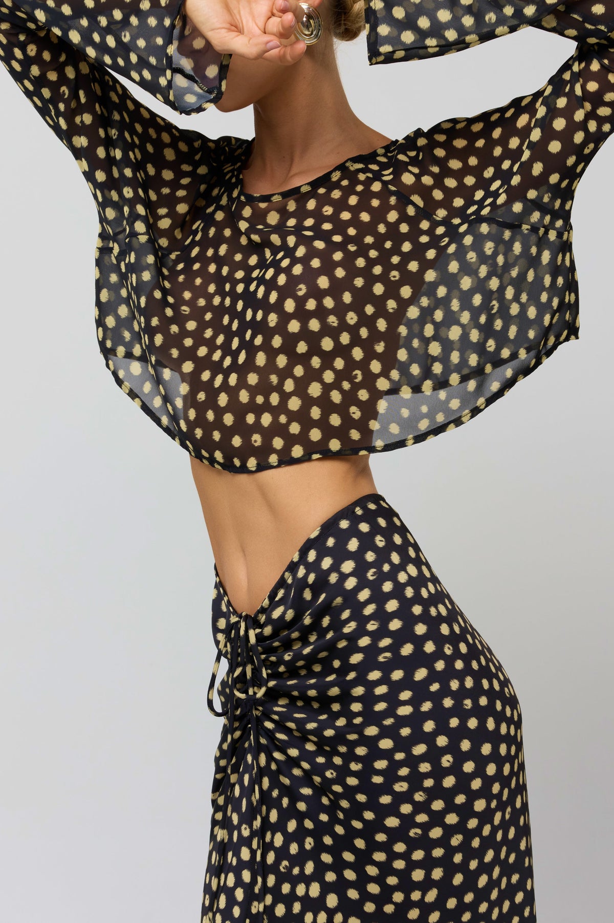 This is an image of Ziggy Skirt in Celeste - RESA featuring a model wearing the dress