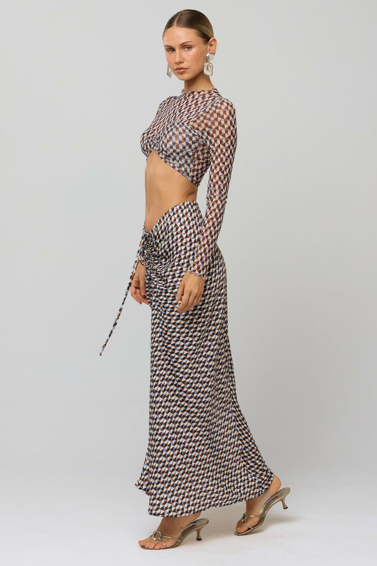 This is an image of Ziggy Skirt in Mosaic - RESA featuring a model wearing the dress