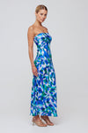 This is an image of Anna Slip in Aqua - RESA featuring a model wearing the dress