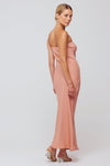 This is an image of Anna Slip in Blush - RESA featuring a model wearing the dress
