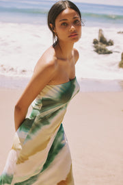 This is an image of Anna Slip in Gaia - RESA featuring a model wearing the dress