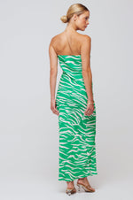 This is an image of Anna Slip in Kona Kelly Green - RESA featuring a model wearing the dress