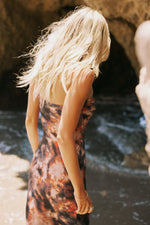 This is an image of Anna Slip in Onyx - RESA featuring a model wearing the dress